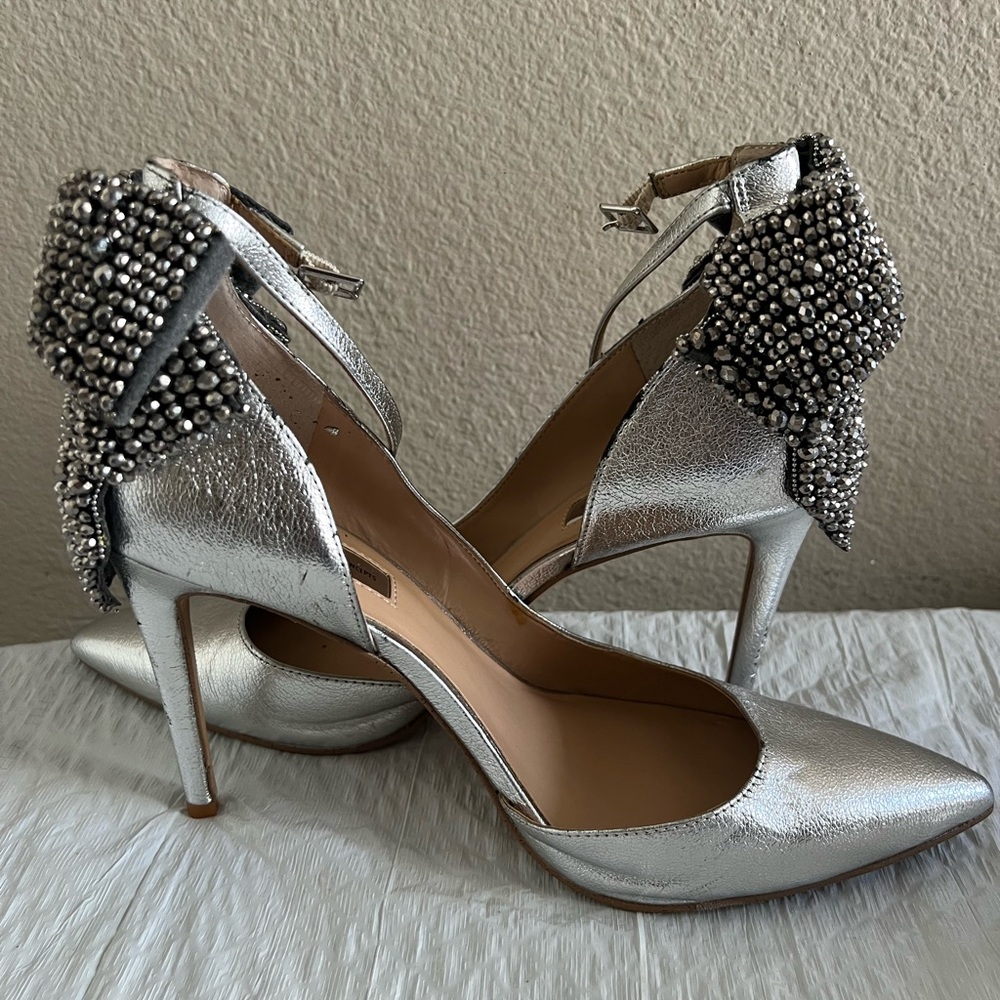 INC International Concepts Silver Embellished Heels